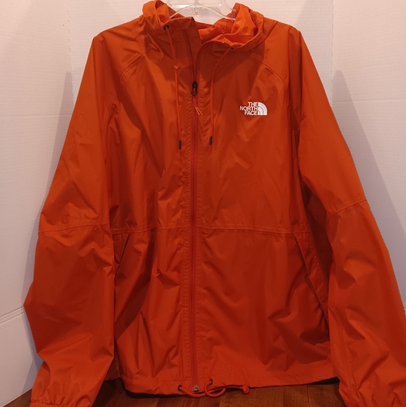 North Face Lightweight Men's Nylon Mesh Lined Deep Dark Orange Jacket XXL - Picture 1 of 9
